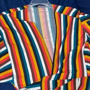 Colorful striped cardigan